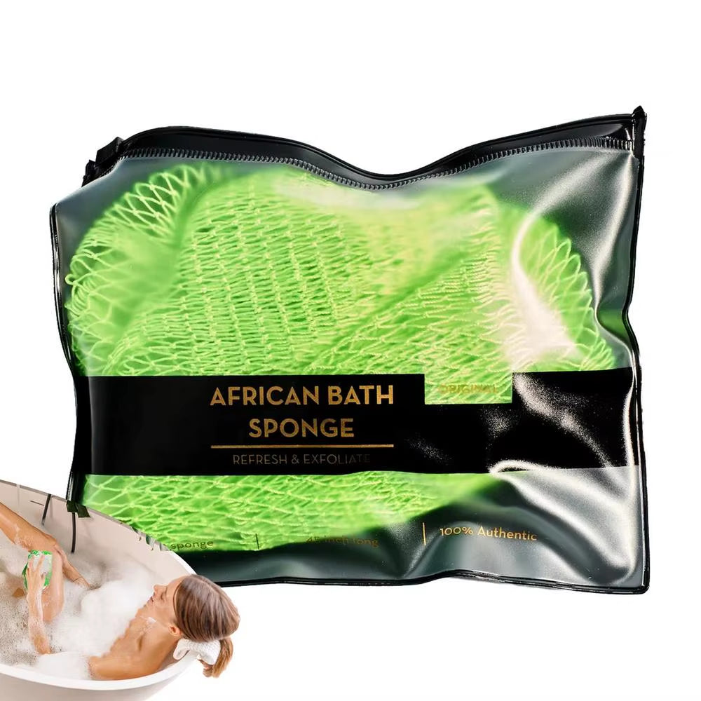 African Bath Net Colorful Net Sponge Body Exfoliator Reusable Bath Sponge Washcloth African Scrubbing Long Net Rag Shower