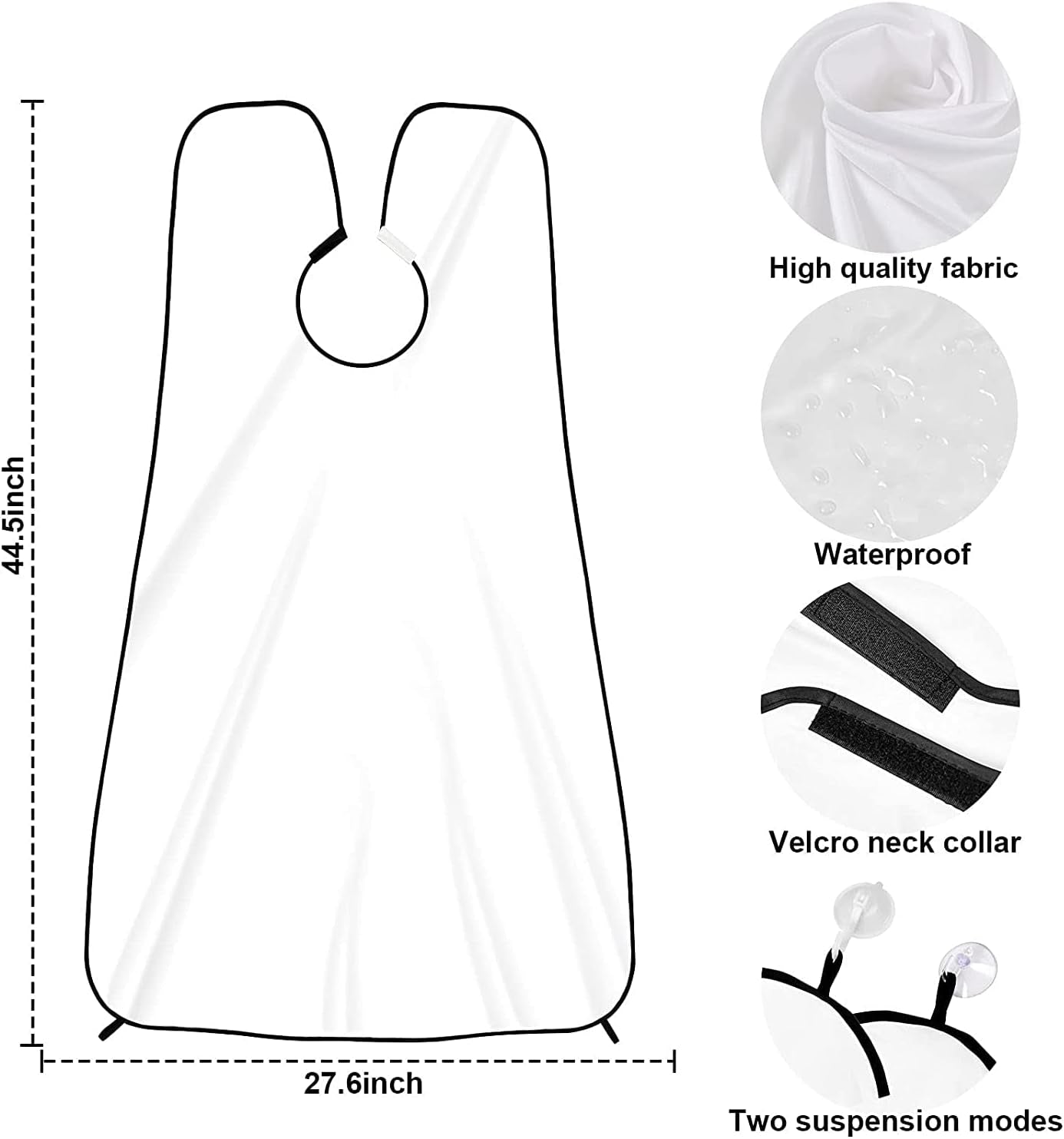 Beard Bib Apron, Shaving Beard Catcher with Suction Cups - Hair Clippings Catcher & Grooming Cape Apron for Men Dad Father Husband, Beard Trimmer Catcher Men'S Birthday Gift