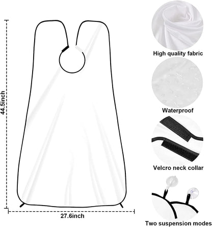 Beard Bib Apron, Shaving Beard Catcher with Suction Cups - Hair Clippings Catcher & Grooming Cape Apron for Men Dad Father Husband, Beard Trimmer Catcher Men'S Birthday Gift