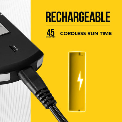 Pocket Travel Shaver - Compact Rechargeable Electric Shaver for Men, Beard Trimmer with Flex Foils, Close Cut - Small for Travelling, Black