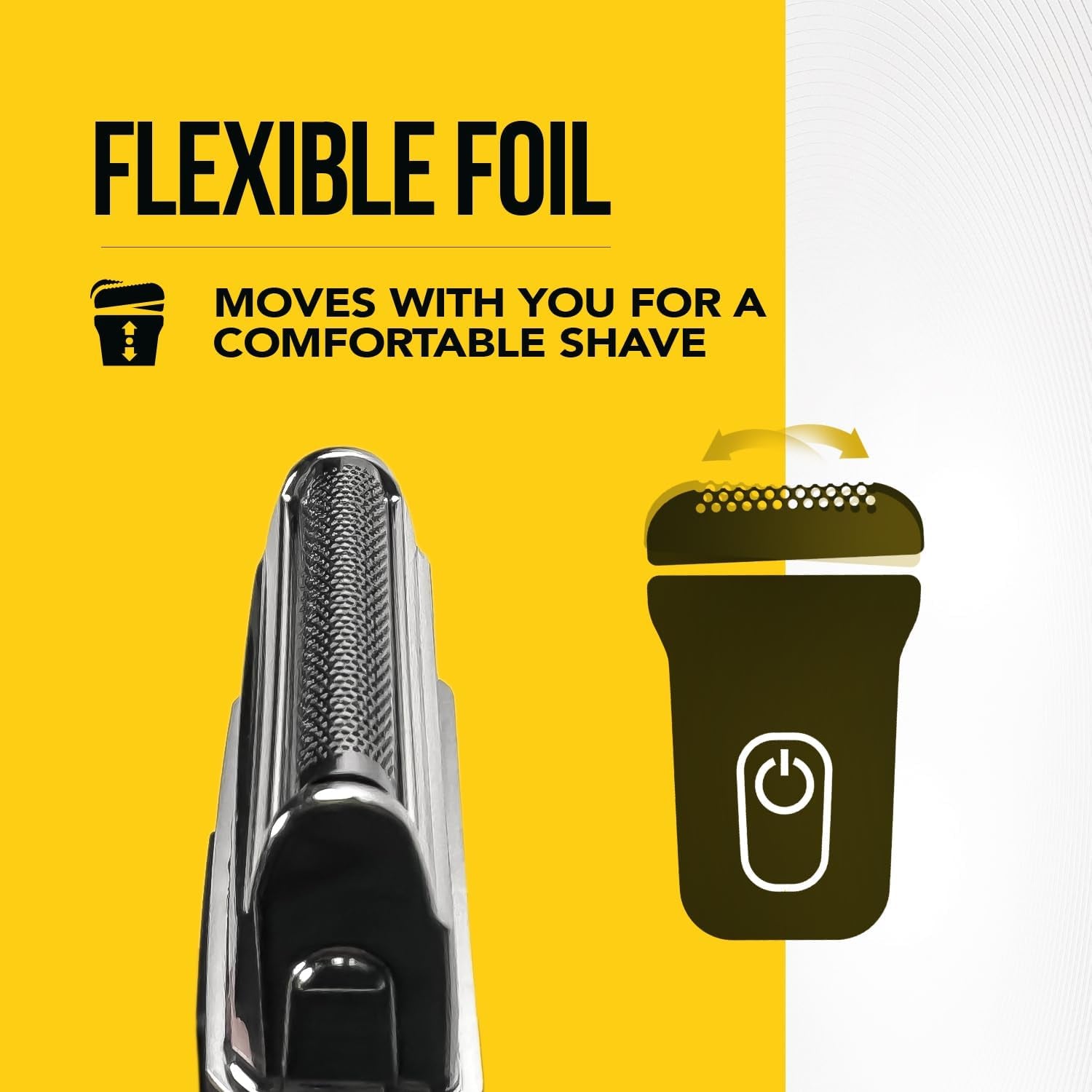 Pocket Travel Shaver - Compact Rechargeable Electric Shaver for Men, Beard Trimmer with Flex Foils, Close Cut - Small for Travelling, Black