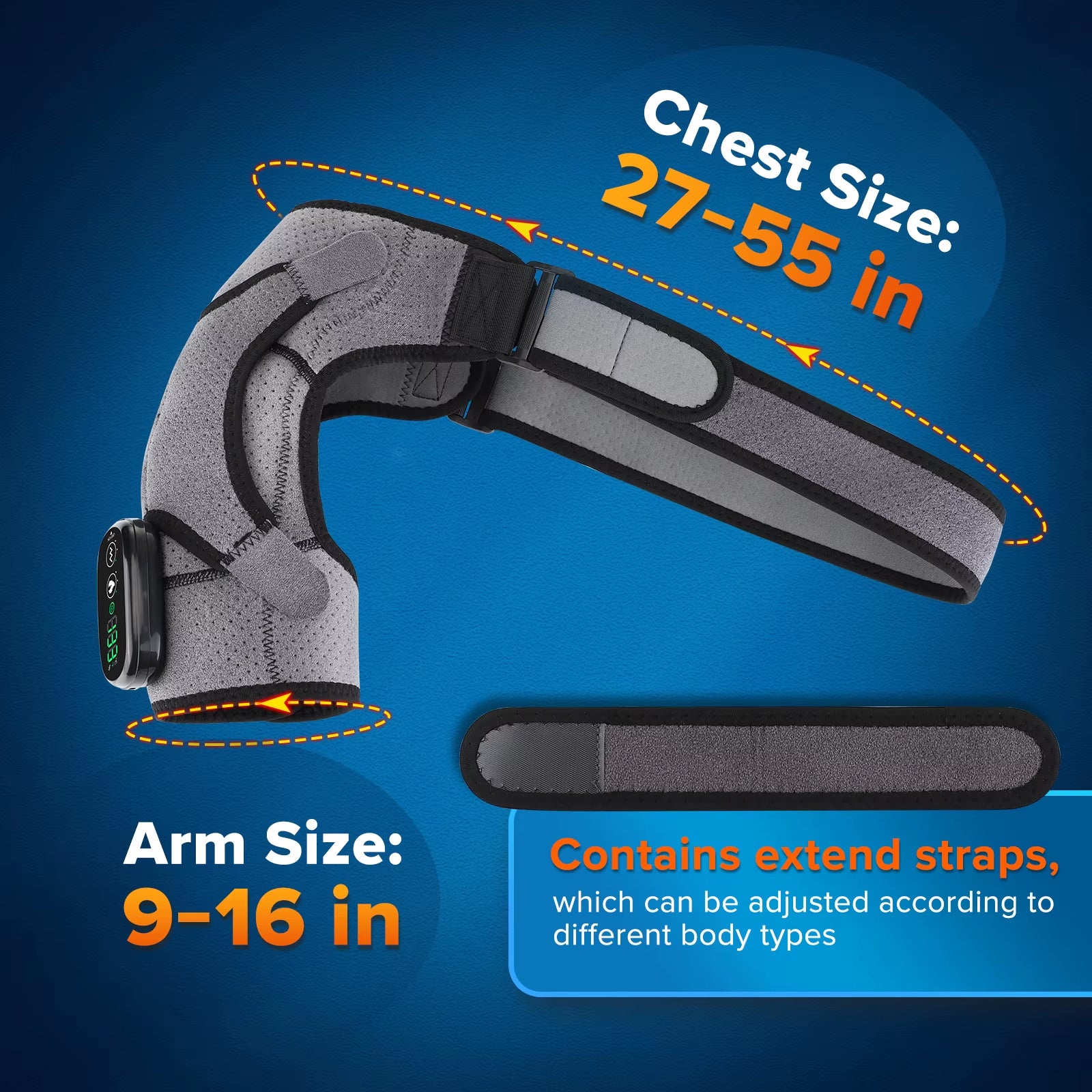 Heated Shoulder Warmer Massager Eletric Heating Shoulder Steamer Massage Heater Belts Arm Muscle Relaxation Pads Warming Machine