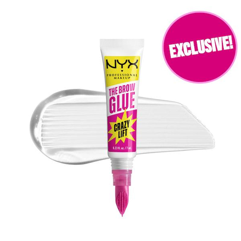 The Brow Glue Crazy Lift, Brow Lamination Gel with 16HR Strong Hold & Built-In Styling Comb, NYX Professional Makeup