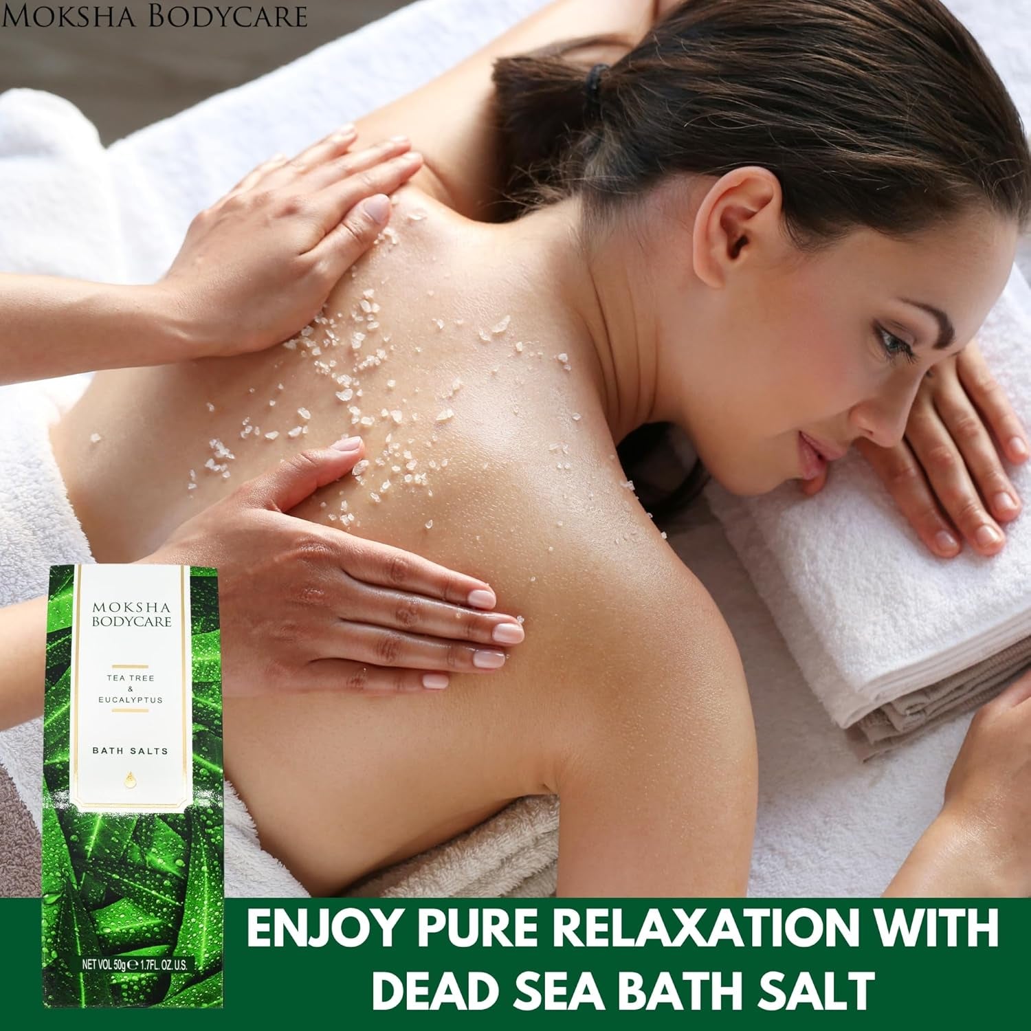 Tea Tree Spa Gift Set - Luxury Pamper Gifts for Women with Body Lotion, Scrub, Bath Bomb - Birthday, Christmas Gifts for Her, Green