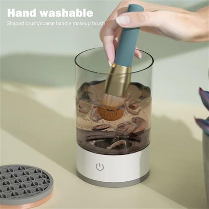 Electric Makeup Brush Cleaner Machine, USB Makeup Brush Cleaner, Cosmetic Brush Cleaner, Automatic Spinning Makeup Brush Cleaner Fit for All Size Makeup Brush