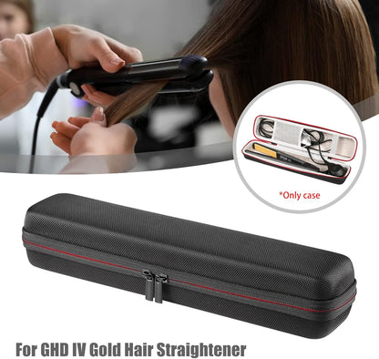 Hair Straighteners Pouch Store Hair Styling Tools, Heat Proof Mat, Heat Resistant, Safe Storage, Protect Surfaces from Hot Appliances, Cord Pocket, Travel Case (Black)