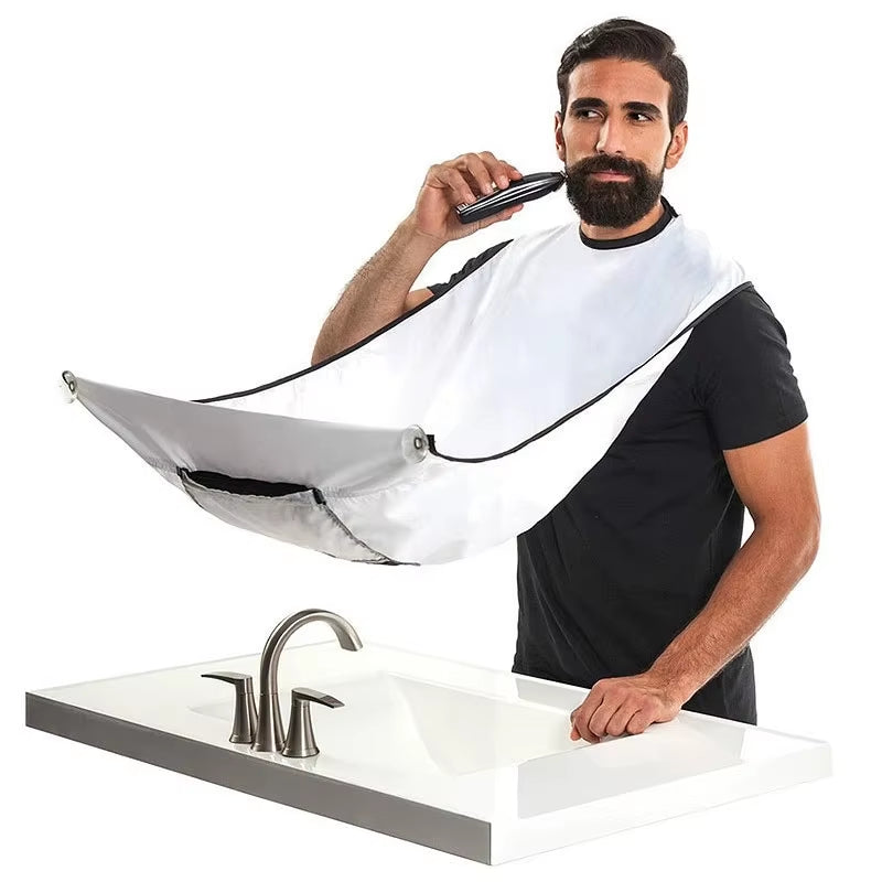 120*78 CM Beard and Mustache Shaving Apron Cape Bib for Shave with Suction Cups Attach to Mirror Hairdressing Removal Tools
