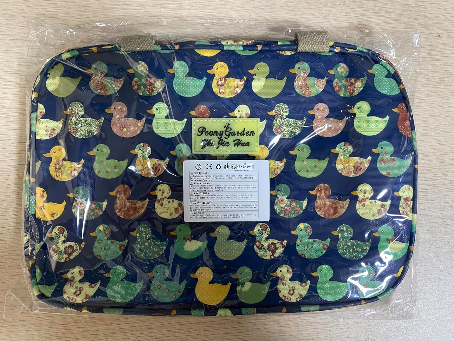 Toiletry Bag for Women Portable Cosmetic Bag Large Toiletries Organizer Storage Navy Rose Toiletry Kit Leakproof Travel Make up for Girls Floral Cosmetic Case (Navy Rose)