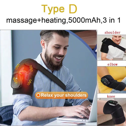 Heated Shoulder Warmer Massager Eletric Heating Shoulder Steamer Massage Heater Belts Arm Muscle Relaxation Pads Warming Machine