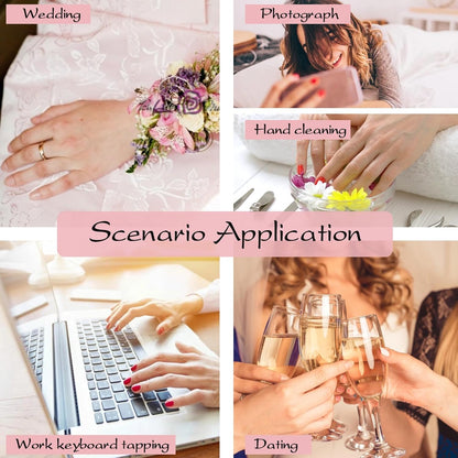 48PCS French False Nails Short,White French Fake Nails, Square Press on Nails Pattern,Full Cover Stick on Nails with Designs Elegant Touch Fake Nails Women Girls Nail Art Accessories