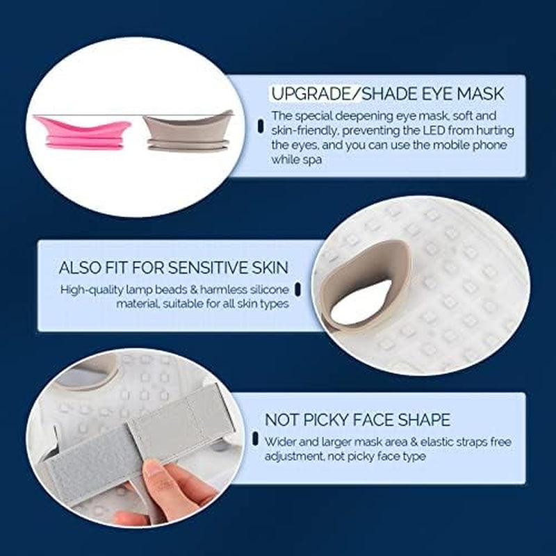 LED Face Light Therapy Mask with Remote Control - Red Light Therapy Device for Facial and Neck Rejuvenation, Soft Silicone for Skin Tightening and Anti-Aging Benefits