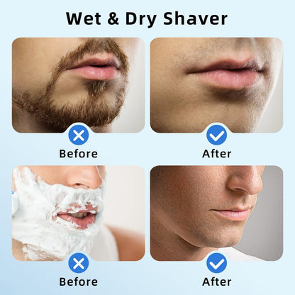 Mini Electric Shaver, Compact Electric Razor for Men Women, USB-C Rechargeable Mini Shaver, Waterproof Portable Shaver, Powerful Men'S Shavers, Cordless for Travel Home Business Trip (Blue)