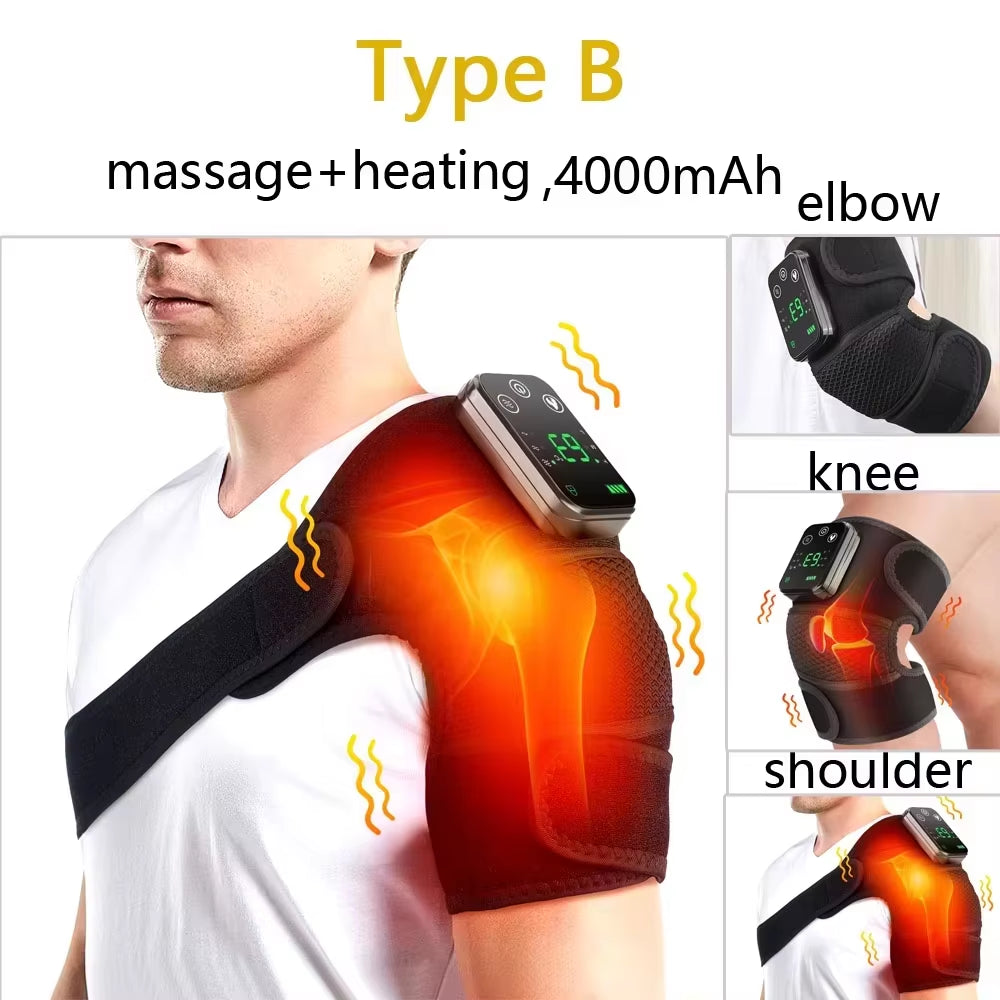 Heated Shoulder Warmer Massager Eletric Heating Shoulder Steamer Massage Heater Belts Arm Muscle Relaxation Pads Warming Machine
