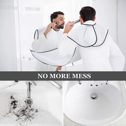 Beard Bib Apron, Shaving Beard Catcher with Suction Cups - Hair Clippings Catcher & Grooming Cape Apron for Men Dad Father Husband, Beard Trimmer Catcher Men'S Birthday Gift