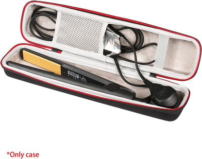 Hair Straighteners Pouch Store Hair Styling Tools, Heat Proof Mat, Heat Resistant, Safe Storage, Protect Surfaces from Hot Appliances, Cord Pocket, Travel Case (Black)