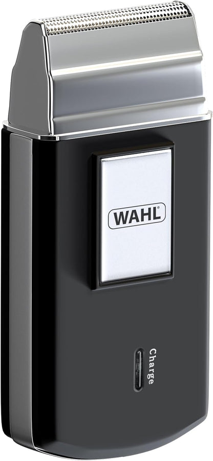 Pocket Travel Shaver - Compact Rechargeable Electric Shaver for Men, Beard Trimmer with Flex Foils, Close Cut - Small for Travelling, Black