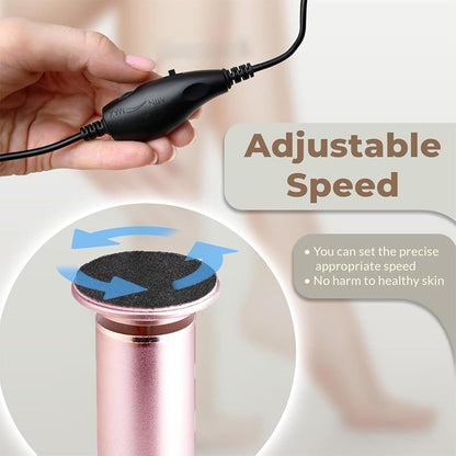 Electric Foot Callus Remover, Adjustable Speed Electric Foot File with 60Pcs Replacement Sandpaper Disks, Electric Foot File Pedicure Kits for Hard Skin and Callus Remover (Pink)