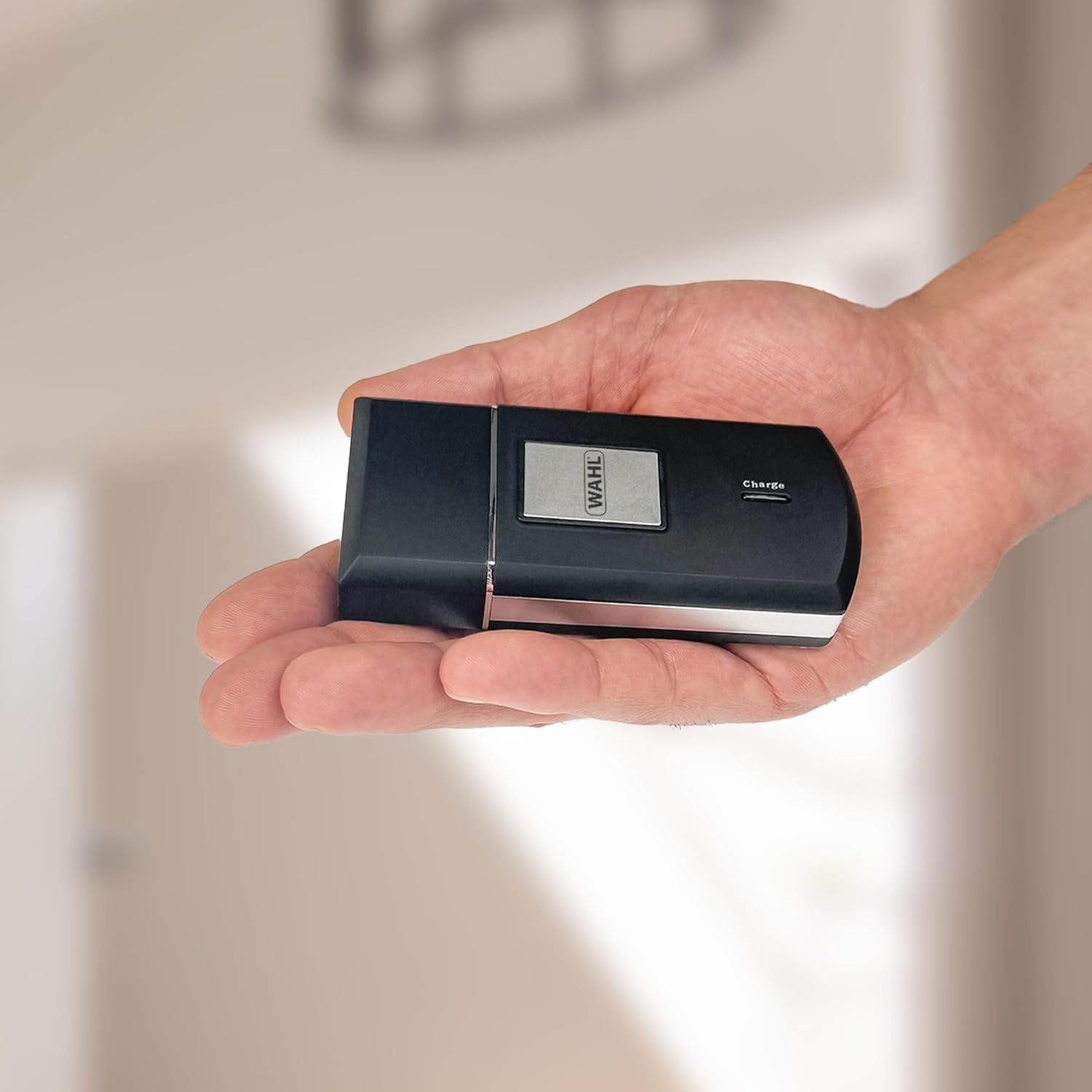 Pocket Travel Shaver - Compact Rechargeable Electric Shaver for Men, Beard Trimmer with Flex Foils, Close Cut - Small for Travelling, Black