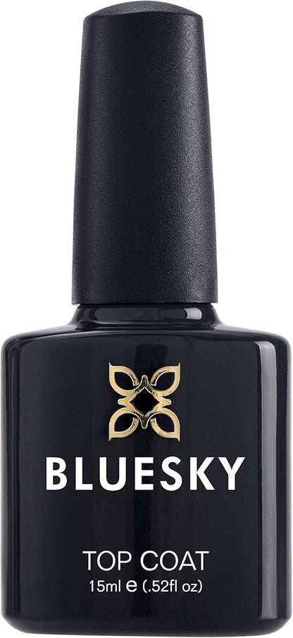 Top and Base Coat Set, Gel Nail Polishes, Long Lasting, Shiny High Gloss Finish, Clear, 2 X 15 Ml (Requires Curing under LED UV Lamp)