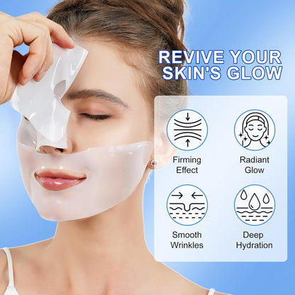 Collagen Face Mask, Collagen Night Wrapping Mask, Hydrating Overnight Hydrogel Mask, Pore Minimizing, Elasticity Improvement (34G X 6Ea)