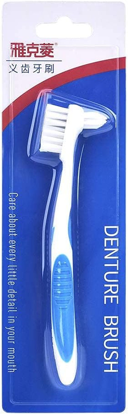 Denture Cleanning Set Denture Cleaning Case with Denture Brush, Blue