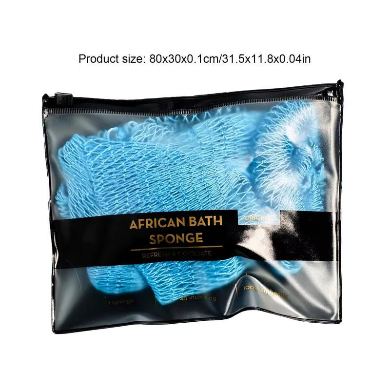 African Bath Net Colorful Net Sponge Body Exfoliator Reusable Bath Sponge Washcloth African Scrubbing Long Net Rag Shower