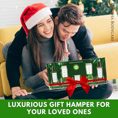 Tea Tree Spa Gift Set - Luxury Pamper Gifts for Women with Body Lotion, Scrub, Bath Bomb - Birthday, Christmas Gifts for Her, Green