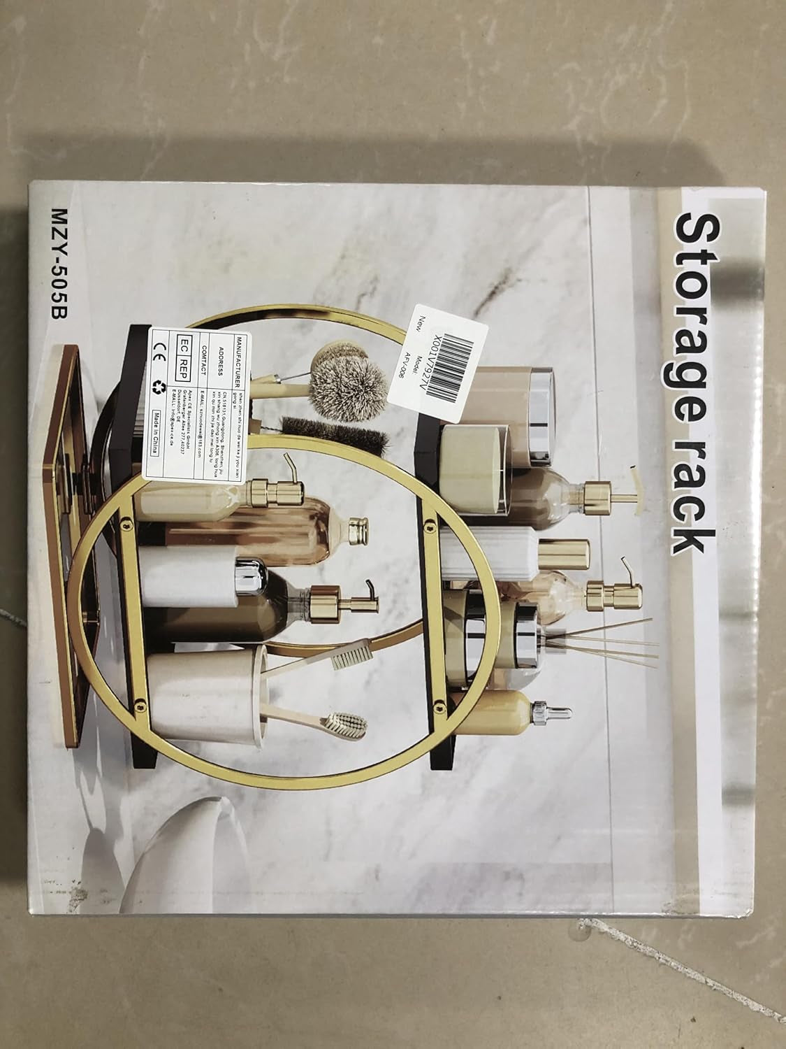 Makeup Organiser for Vanity, 2 Tier Bathroom Countertop Organizer Skincare Cosmetic Storage Shelf Metal Perfume Organizer for Bedroom Dresser (Black Round)