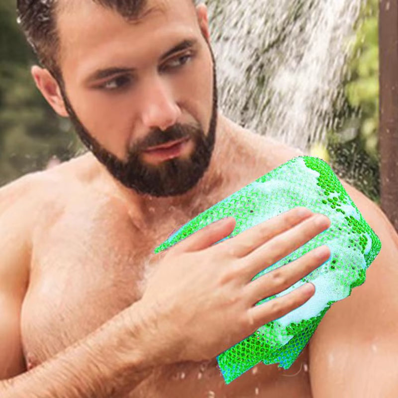 African Bath Net Colorful Net Sponge Body Exfoliator Reusable Bath Sponge Washcloth African Scrubbing Long Net Rag Shower