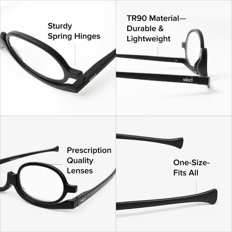 Vicci Eyewear Makeup Glasses for Clear Vision Magnifying Mirror Quality Eyeglasses Crystal Cosmetic Daily