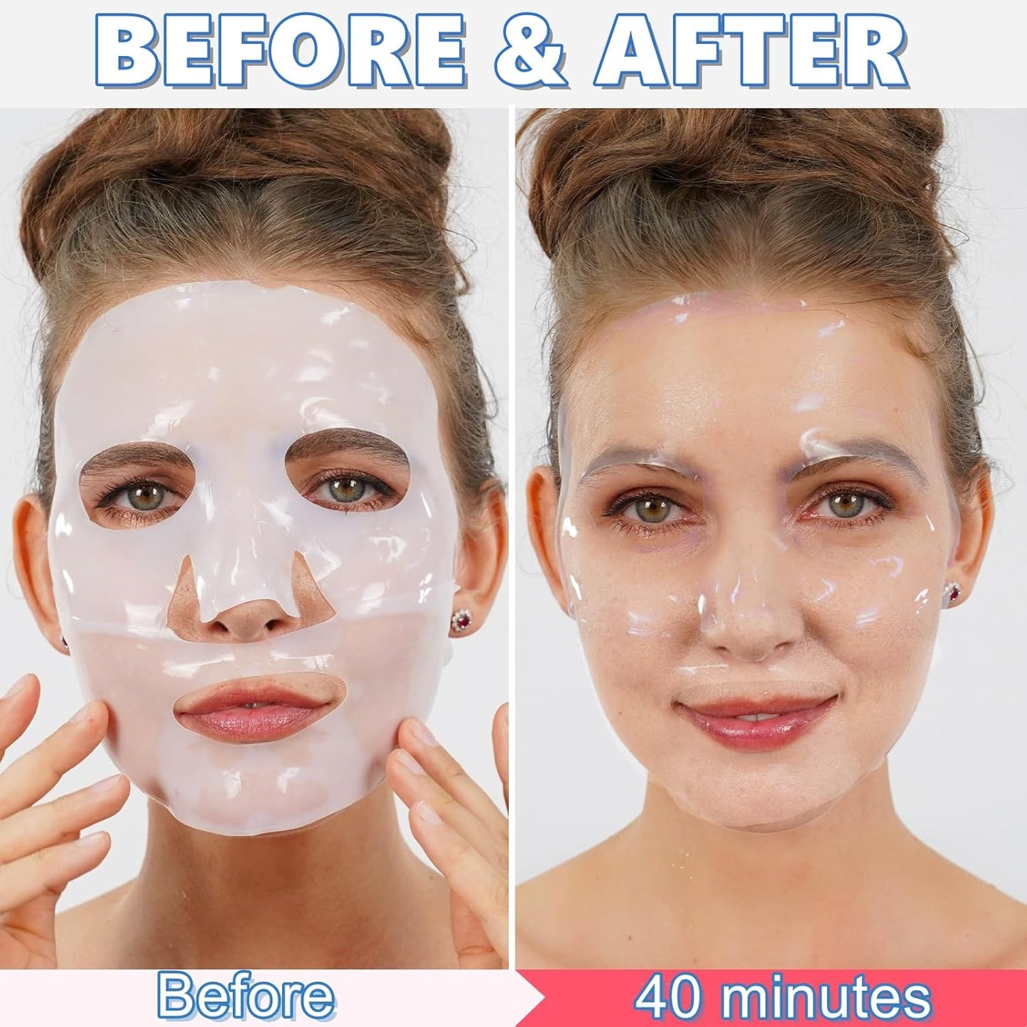 Collagen Face Mask, Collagen Night Wrapping Mask, Hydrating Overnight Hydrogel Mask, Pore Minimizing, Elasticity Improvement (34G X 6Ea)