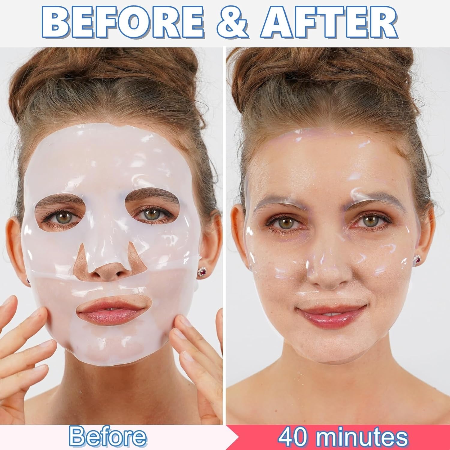 Collagen Face Mask, Collagen Night Wrapping Mask, Hydrating Overnight Hydrogel Mask, Pore Minimizing, Elasticity Improvement (34G X 6Ea)