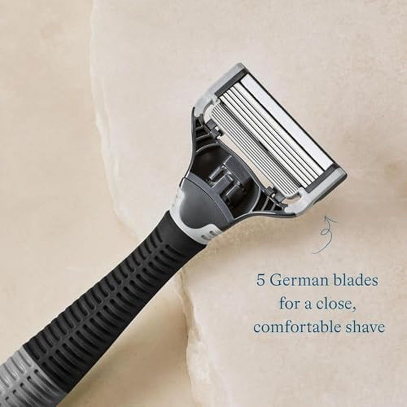 Razor Blades Refill, (10) Razor Head Refills with Precision Trimmer, 5 Anti-Friction Shaving Blades, Compatible with  Razors for Men