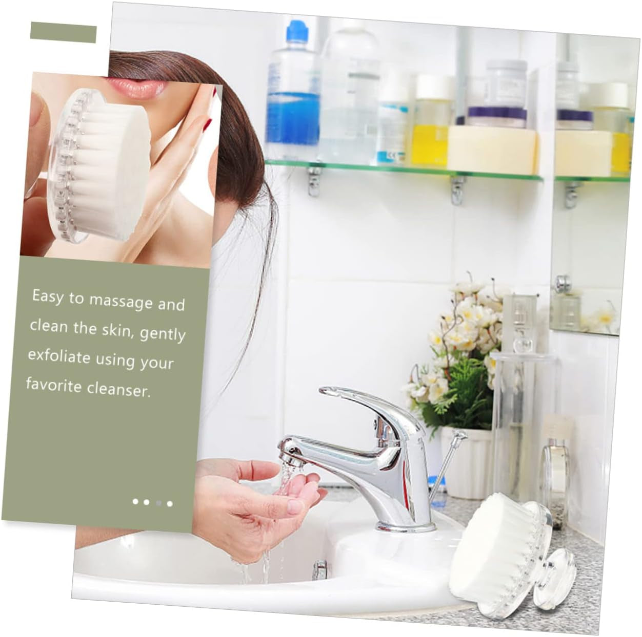 Manual Cleansing Face Brush for Women Gentle Exfoliating Face Scrubber