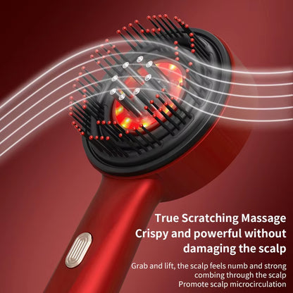 Electric Massage Comb for Hair Growth Massage Scalp Microcurrent Red Light Hair Brush anti Hair Loss Liquid Oil Applicator