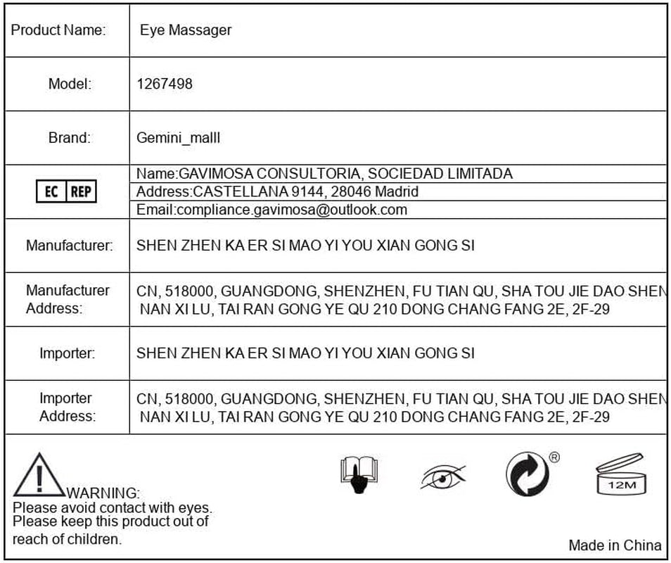 Gemini_Mall Anti-Aging Wand, Vibration Eye Massager, Wrinkle Remover for Dark Circles and Puffiness (Pink)