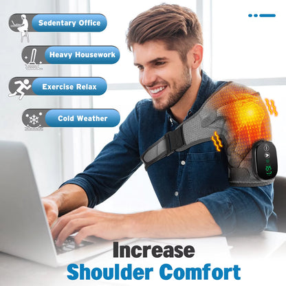 Heated Shoulder Warmer Massager Eletric Heating Shoulder Steamer Massage Heater Belts Arm Muscle Relaxation Pads Warming Machine