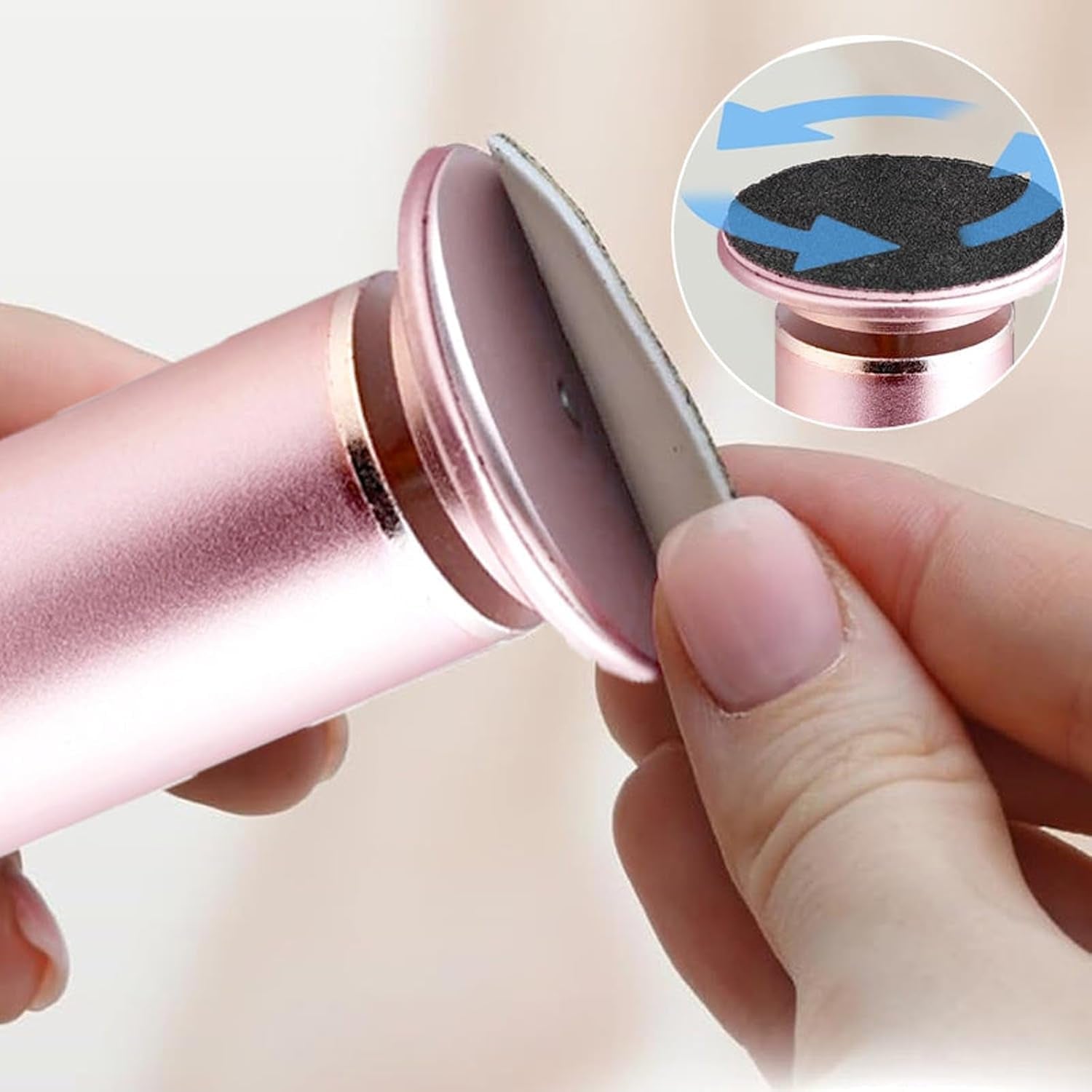 Electric Foot Callus Remover, Adjustable Speed Electric Foot File with 60Pcs Replacement Sandpaper Disks, Electric Foot File Pedicure Kits for Hard Skin and Callus Remover (Pink)