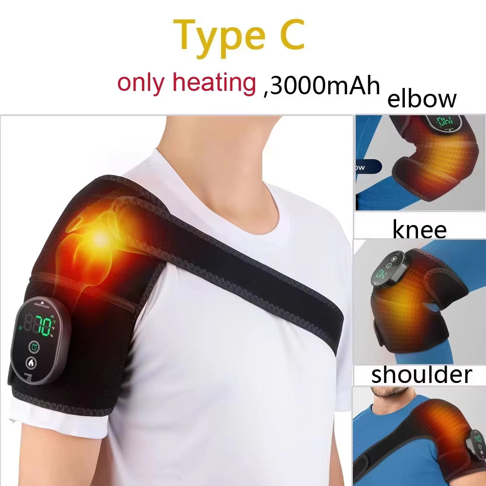 Heated Shoulder Warmer Massager Eletric Heating Shoulder Steamer Massage Heater Belts Arm Muscle Relaxation Pads Warming Machine