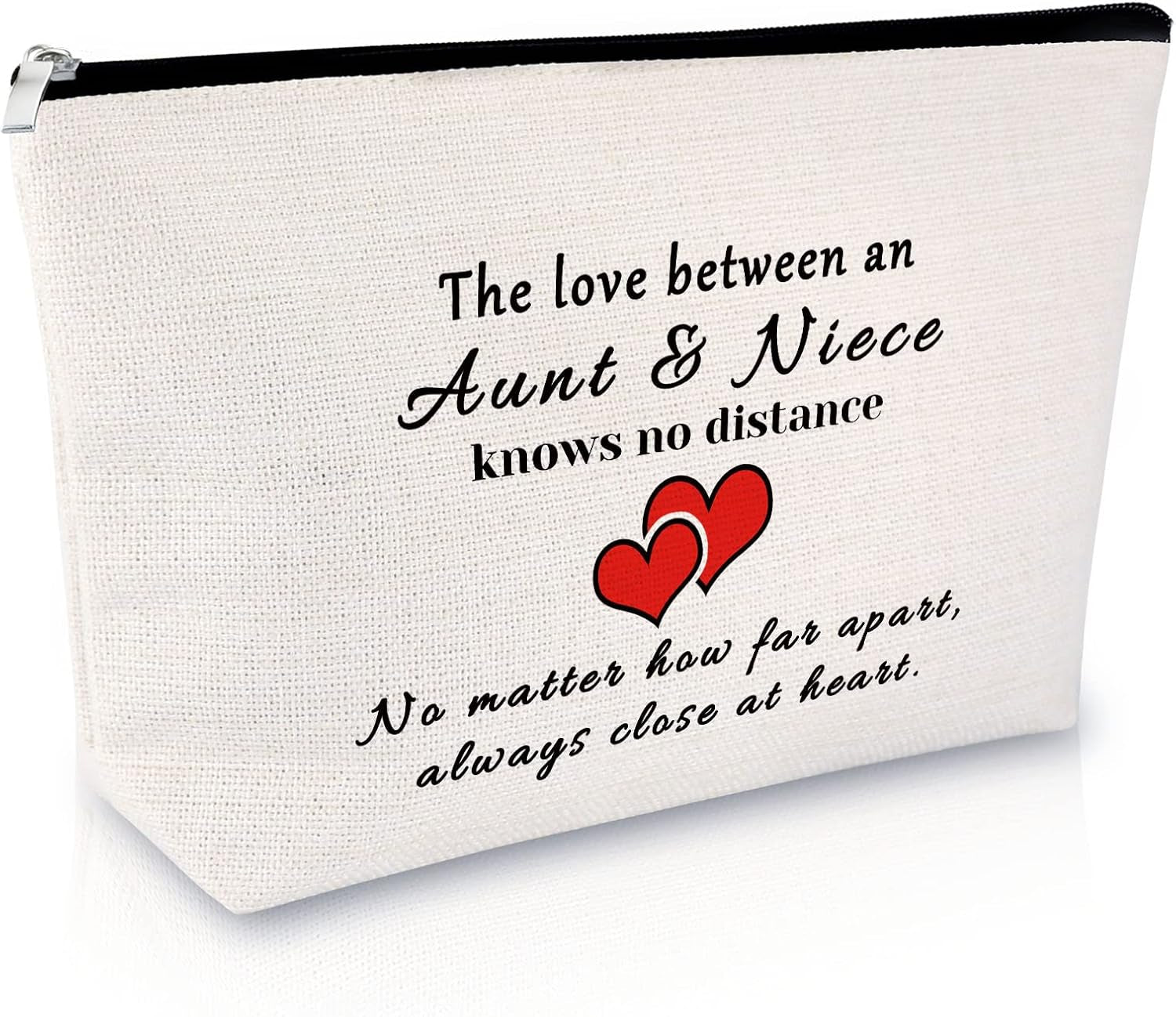 Auntie Gift from Niece Cosmetic Bag Auntie Niece Gifts Mother'S Day Present for Aunt Makeup Bag Long Distance Gift Graduation Present for Aunt Birthday Gifts Christmas Cosmetic Pouch