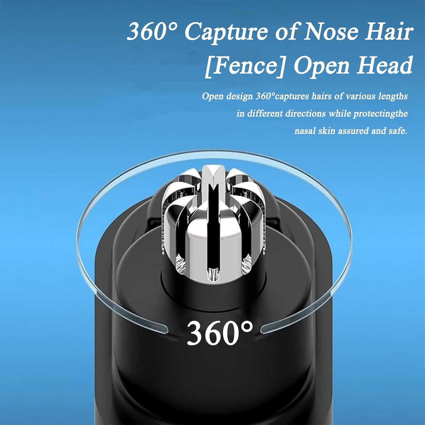 Nose Hair Trimmer Portable Ear and Nose Hair Trimmer for Men Rechargeable Facial Hair Eyebrow Trimmer Waterproof Mini Nose Hair Trimmer for Men Women Painless (Blue)