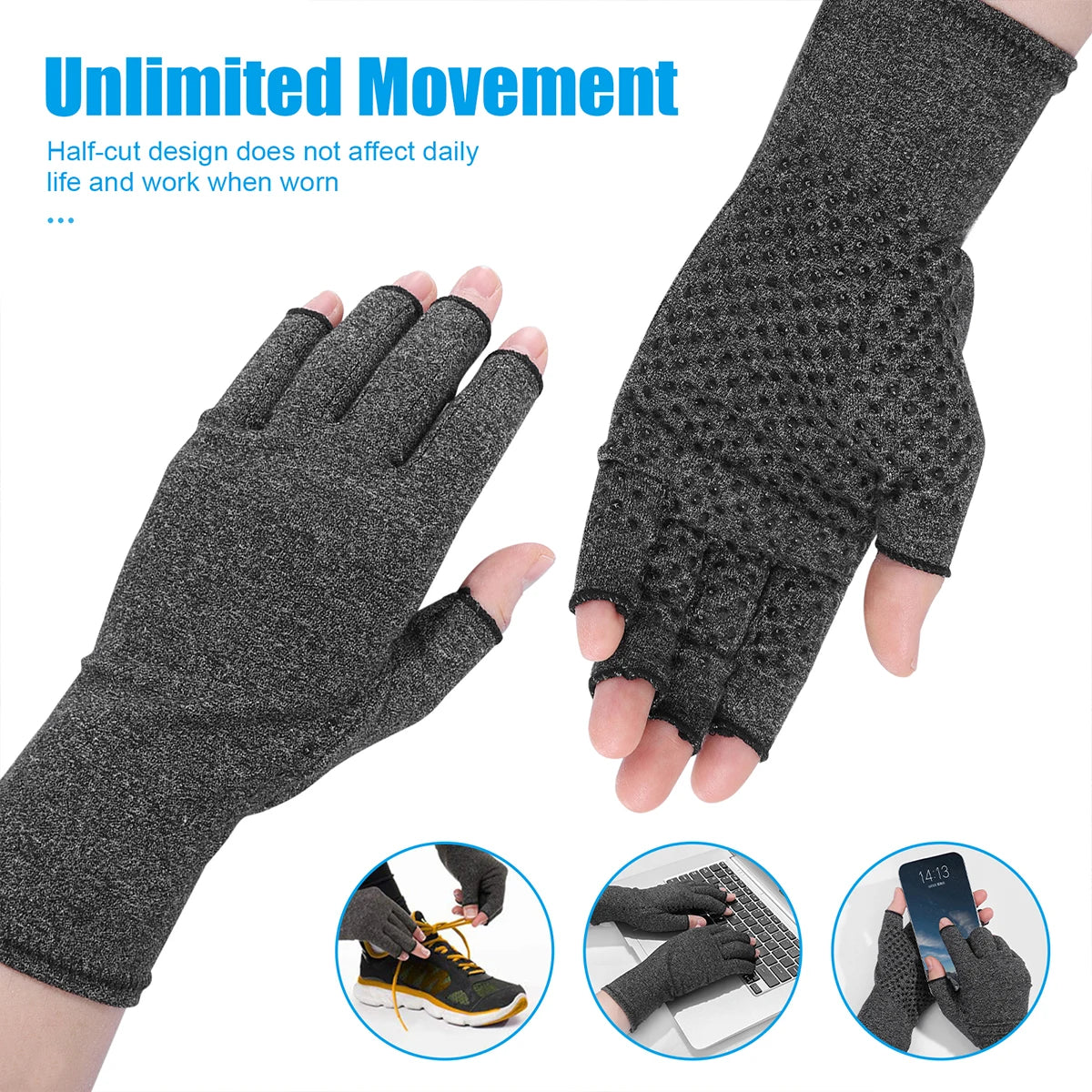 10/5/4/3 Pairs Compression Arthritis Gloves Wrist Support Joint Pain Relief Hand Brace for Women Men Therapy Wristband Gloves