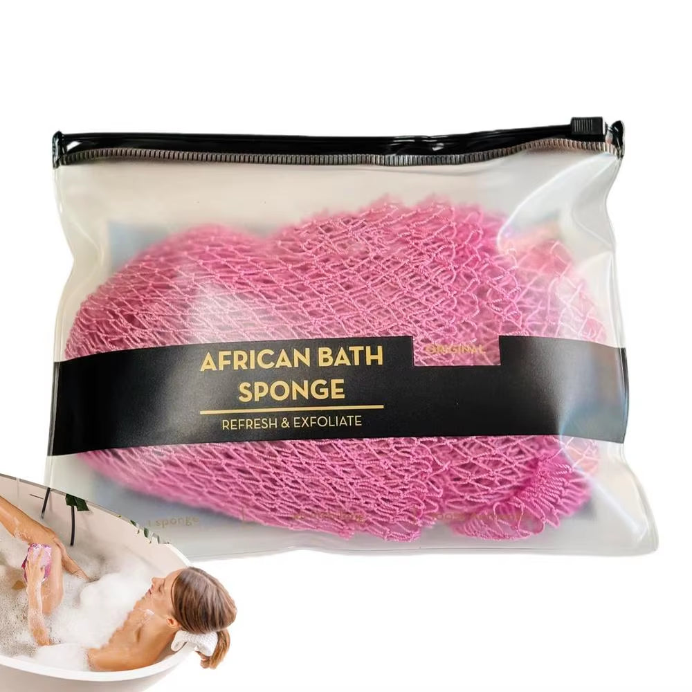 African Bath Net Colorful Net Sponge Body Exfoliator Reusable Bath Sponge Washcloth African Scrubbing Long Net Rag Shower