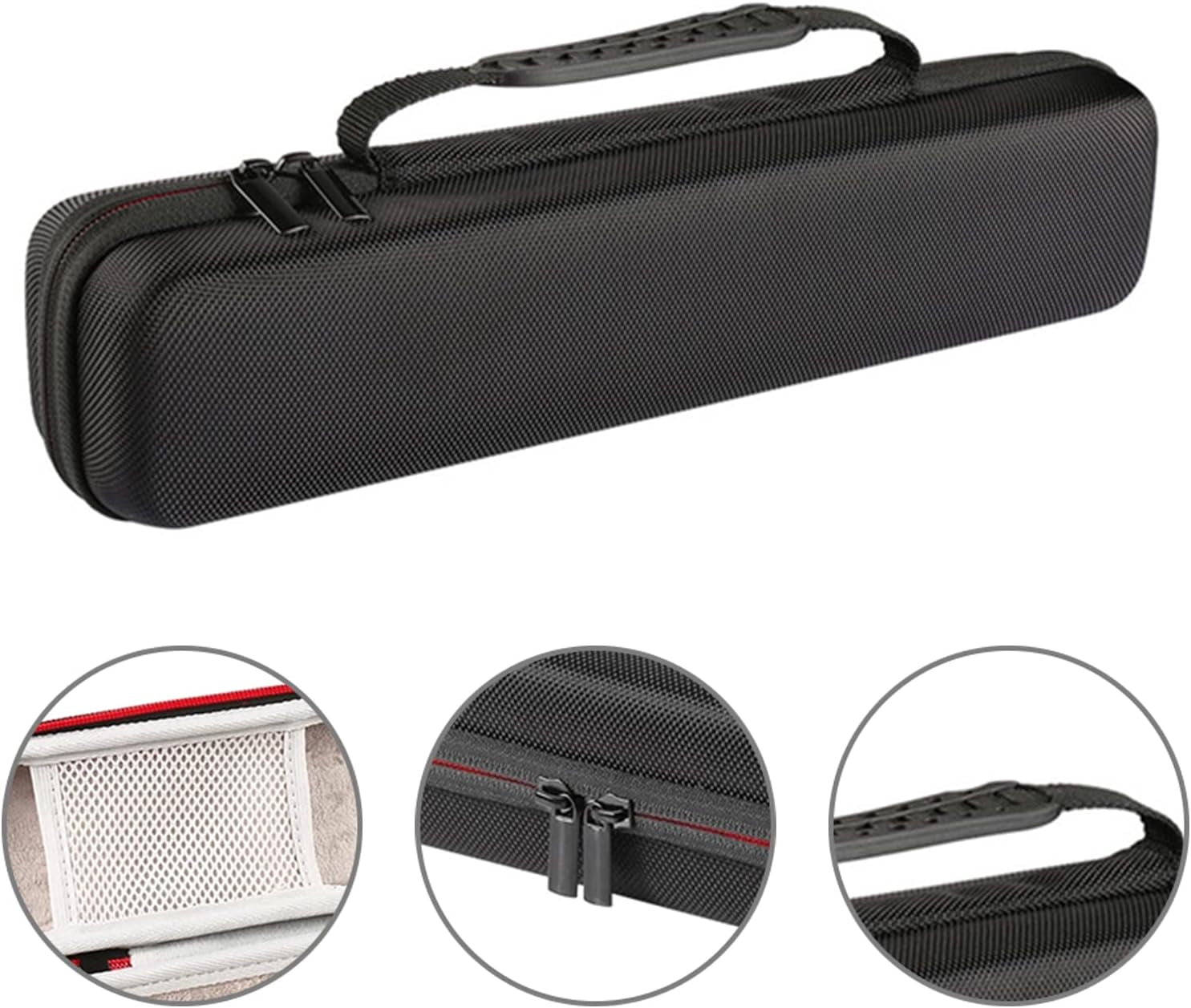 Hair Straighteners Pouch Store Hair Styling Tools, Heat Proof Mat, Heat Resistant, Safe Storage, Protect Surfaces from Hot Appliances, Cord Pocket, Travel Case (Black)