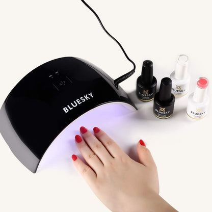 Professional LED and UV Light Nail Lamp for Gel Polish Curing, 24W Professional Nail Dryer with 2 Timers, Auto Sensor, UK Plug, Black